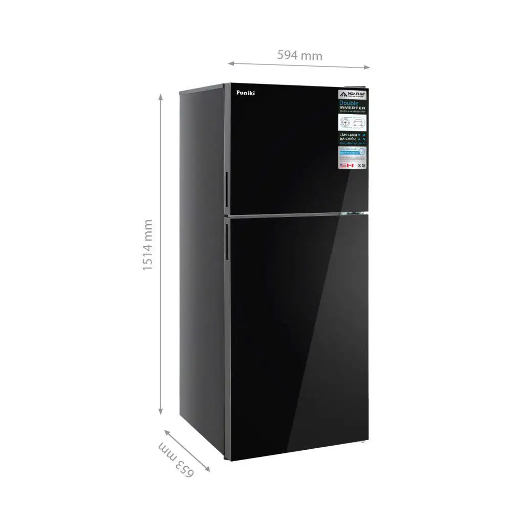 Tủ lạnh cánh kính Funiki Inverter HR T8286GB 286 lít